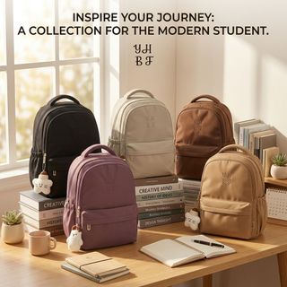 BALO BASIC NỮ HÀN QUỐC A6142 – CHỐNG NƯỚC, KÈM GẤU SIÊU XINH - PIPI STORE