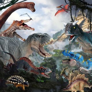 KHỦNG CAO SU ĐẠI CÓ CỤC ÂM THANH 
(BỘ 8 CON)