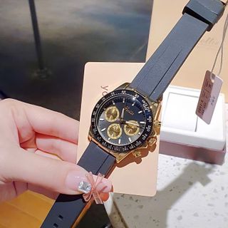 ĐỒNG HỒ NAM CHÍNH HÃNG SCOTTYE CHRONOGRAPH DÂY SILICON ĐEN FULLBOX GIÁ MỚI