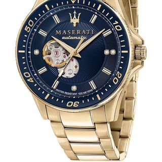 SET ĐỒNG HỒ NAM SIÊU CẤP MASERATY AUTOMATIC DÂY THÉP VÀNG MẶT XANH FULLBOX KÈM DÂY DA