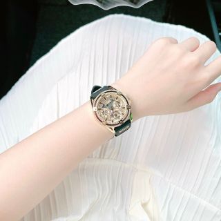 ĐỒNG HỒ NỮ CAO CẤP GUECS MẶT CHONOGRAPH GOLD DÂY CAO SU