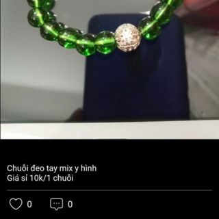 Chuỗi đeo tay vòng đeo tay phong thủy mix mặt màu trắng bạc nha