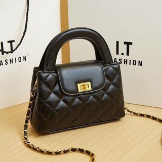 Túi xách nữ, túi đeo chéo, đeo vai trần trám khoá vặn da nhăn bóng K386