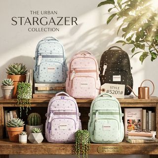 BALO THỜI TRANG A5201 HOT TREND – HỌA TIẾT SAO XINH XẮN, DỄ THƯƠNG - PIPI STORE