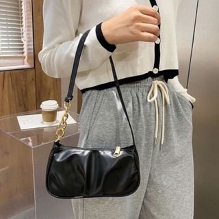 Túi xách đeo vai, chéo nữ da PU xích may rúm thời trang cá tính K50