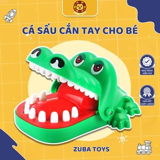 Đồ Chơi Cá Sấu Cắn Tay Zuba Toys Vui Nhộn Cho Bé - Trò Chơi Khám Răng Giúp Bé Phát Triển Phản Xạ Nhanh