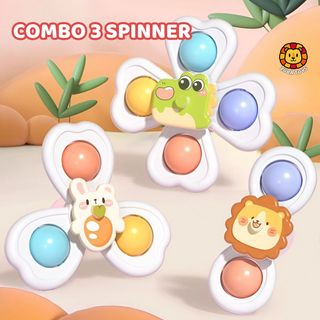 Đồ Chơi Con Quay Spinner Vui Nhộn Zuba Toys Cho Bé - Spinner Dán Tường Hình Động Vật Đáng Yêu, Giúp Bé Giải Trí An Toàn
