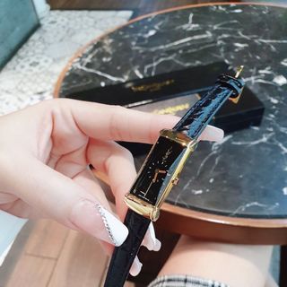 ĐỒNG HỒ NỮ SIÊU CẤP YXL DÂY DA MẶT FULL ĐEN CN FULLBOX