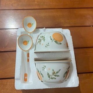 Set 2 Bát Kèm Thìa Cam ( THÙNG 48B)