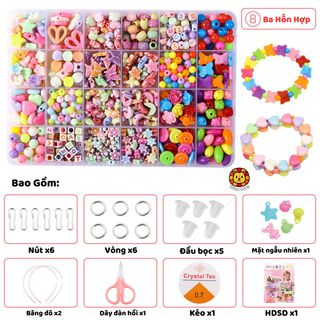 Bộ Đồ Chơi Xâu Vòng Tay Vòng Cổ Hạt Cườm Zuba Toys – Đồ Chơi Thủ Công Sáng Tạo, Rèn Luyện Khéo Tay Cho Bé Gái