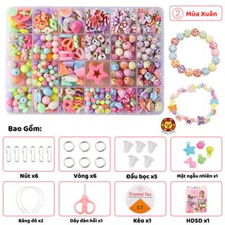 Bộ Đồ Chơi Xâu Vòng Tay Vòng Cổ Hạt Cườm Zuba Toys – Đồ Chơi Thủ Công Sáng Tạo, Rèn Luyện Khéo Tay Cho Bé Gái