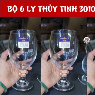 Bộ 6 Ly Thủy Tinh Chân Cao, Ly Sinh Tố 3010, 1804 410ML (THÙNG 8B)