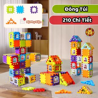 Đồ Chơi Lắp Ghép Khối Xây Dựng 3D 210 Chi Tiết Zuba Toys – Xếp Hình Sáng Tạo, DIY, Phát Triển Trí Tuệ Cho Bé