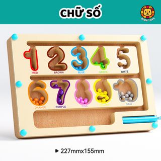 Đồ Chơi Montessori Phân Biệt Màu Sắc Zuba Toys, Bảng Gõ Đếm Từ Tính Giáo Dục Sớm Giúp Bé Phát Triển Tư Duy Toán Học