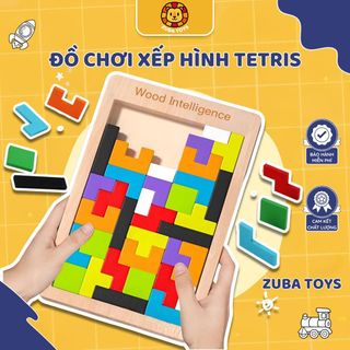 Bộ Đồ Chơi Xếp Hình Gỗ Tetris Zuba Toys Cho Bé - Xếp Hình Khối Bằng Gỗ Nhiều Màu Sắc Phát Triển Tư Duy & Trí Tuệ