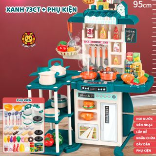 Đồ Chơi Nhà Bếp Cỡ Lớn 95cm Cho Bé Zuba Toys - Mô Phỏng Nấu Ăn Chân Thật, Có Hơi Nước, Đèn Âm Thanh Sống Động