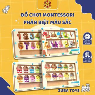 Đồ Chơi Montessori Phân Biệt Màu Sắc Zuba Toys, Bảng Gõ Đếm Từ Tính Giáo Dục Sớm Giúp Bé Phát Triển Tư Duy Toán Học