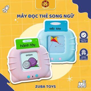 Máy Đọc Thẻ Song Ngữ 4 Chế Độ Anh Việt Zuba Toys – Đồ Chơi Giáo Dục Sớm Flashcard Giúp Bé Học Từ Vựng Hiệu Quả