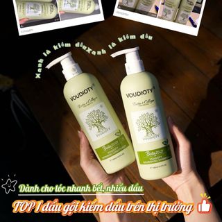 Cặp Gội Xả Biotin & Collagen Bản 2021 XANH LÁ KIỀM DẦU (VOUDIOTY - PASSIORI 500ml - 1000ml)