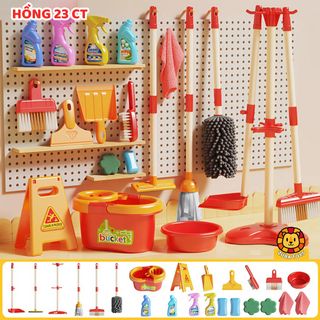 Đồ Chơi Dọn Dẹp Nhà Cửa 47CT Zuba Toys - Máy Hút Bụi Dùng Pin, Dụng Cụ Vệ Sinh Giả Lập Giúp Bé Tự Lập