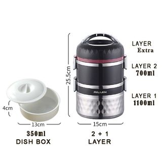 Cặp Lồng 2 Tầng Sần, Đen AILIJIN (THÙNG 24C)