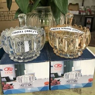 Hũ Mứt Thủy Tinh Vàng TB031 ( THÙNG 48C)