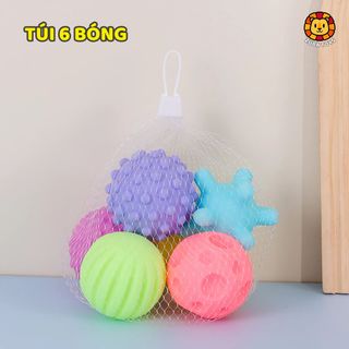 Bóng Xúc Giác Cho Bé Zuba Toys - Bộ 6 Bóng Silicon Cao Cấp Giúp Phát Triển Đa Giác Quan, Kích Thích Trí Não