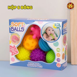 Bóng Xúc Giác Cho Bé Zuba Toys - Bộ 6 Bóng Silicon Cao Cấp Giúp Phát Triển Đa Giác Quan, Kích Thích Trí Não