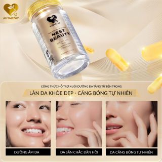VIÊN UỐNG YẾN SÀO NEST BEAUTY HỖ TRỢ NGĂN NGỪA LÃO HÓA, GIÚP DA MỊN - YẾN SÀO 9.000MG, NMN 16.200MG