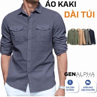 ÁO KAKI TAY DÀI TÚI HỘP DÀY DẶN