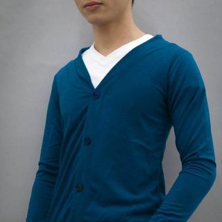 Áo khoác cardigan nam Facio thun da cá trơn K125