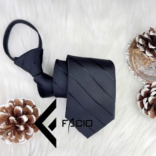 Cà vạt nam họa tiết thắt sẵn Facio form nhỏ C026