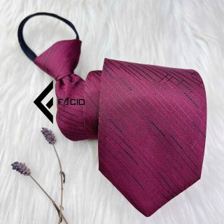 Cà vạt nam họa tiết thắt sẵn Facio form nhỏ C026