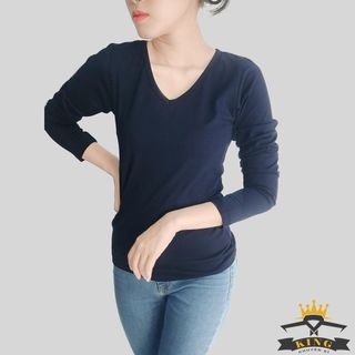 Áo thun nữ Facio cổ tim tay dài form ôm W06