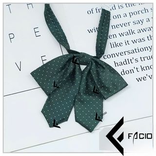 Nơ đeo cổ nữ Facio poly chấm bi thắt sẵn đuôi dài X19