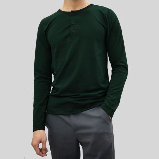 Áo thun nam Facio Shop cổ trụ 3 nút tay dài thun poly W03