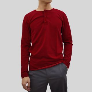 Áo thun nam Facio Shop cổ trụ 3 nút tay dài thun poly W03