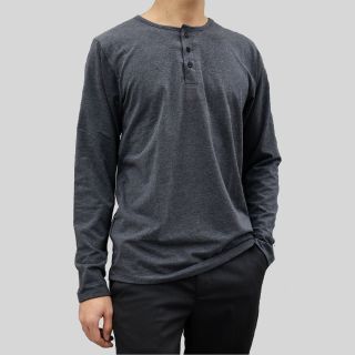 Áo thun nam Facio Shop cổ trụ 3 nút tay dài thun poly W03