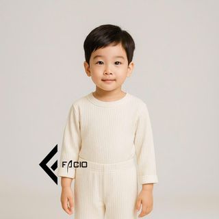 Bộ quần áo em bé dài tay Facio len poly ấm U003 Q003