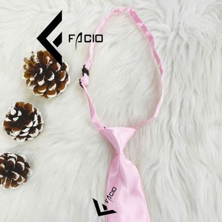 Cà vạt nữ Facio phi bóng trơn thắt sẵn đầu nhọn C25