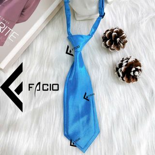 Cà vạt nữ Facio phi bóng trơn thắt sẵn đầu nhọn C25
