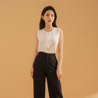 Quần tây nữ ống suông cạp cao Facio Shop form đẹp Q15