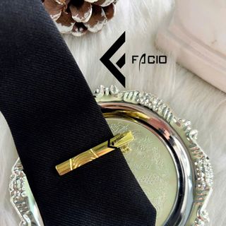 Kẹp cà vạt vàng nhỏ Facio hợp kim kim loại AV01