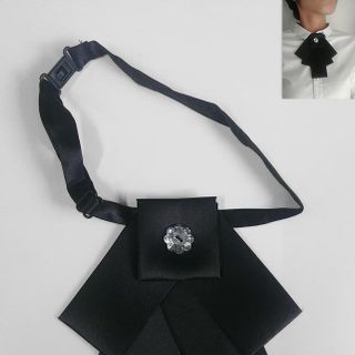 Nơ cà vạt nữ phi bóng cài sẵn Facio Shop xếp tầng X09