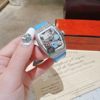 SĂN SALE LỚN ĐỒNG HỒ NỮ SIÊU CẤP PRANCK MULLER ĐÍNH ĐÁ MẶT HOA