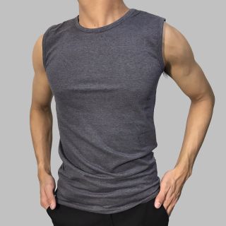 Áo ba lỗ nam cổ tròn ôm body tôn dáng mặc trong thun poly U08