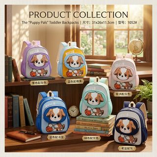 BALO ĐI HỌC CHÚ CÚN ĐÁNG YÊU, NHẸ ÊM CHO BÉ MẦM NON A1052 - PIPI STORE