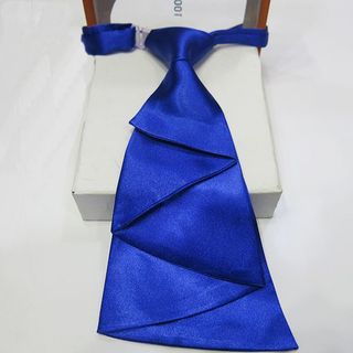 Cà vạt nữ phi bóng xếp ly bản to 10cm C24