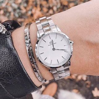 ĐỒNG HỒ NAM NỮ CAO CẤP D WELLINGTON ICONIC THÉP BẠC MẶT TRẮNG FULLBOX HỘP NƠ