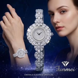 ĐỒNG HỒ NỮ CHÍNH NGẠCH FUNMEI F2158 ĐÍNH ĐÁ CZ FULLBOX HOÁ ĐƠN